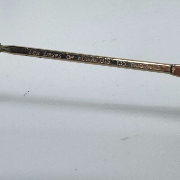 Les bases de bourgeouis Eyeglasses Frames Gold Round Full RIm 52-15 H5536 - Picture 5 of 8